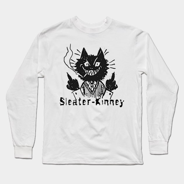 sleater and the bad cat Long Sleeve T-Shirt by vero ngotak